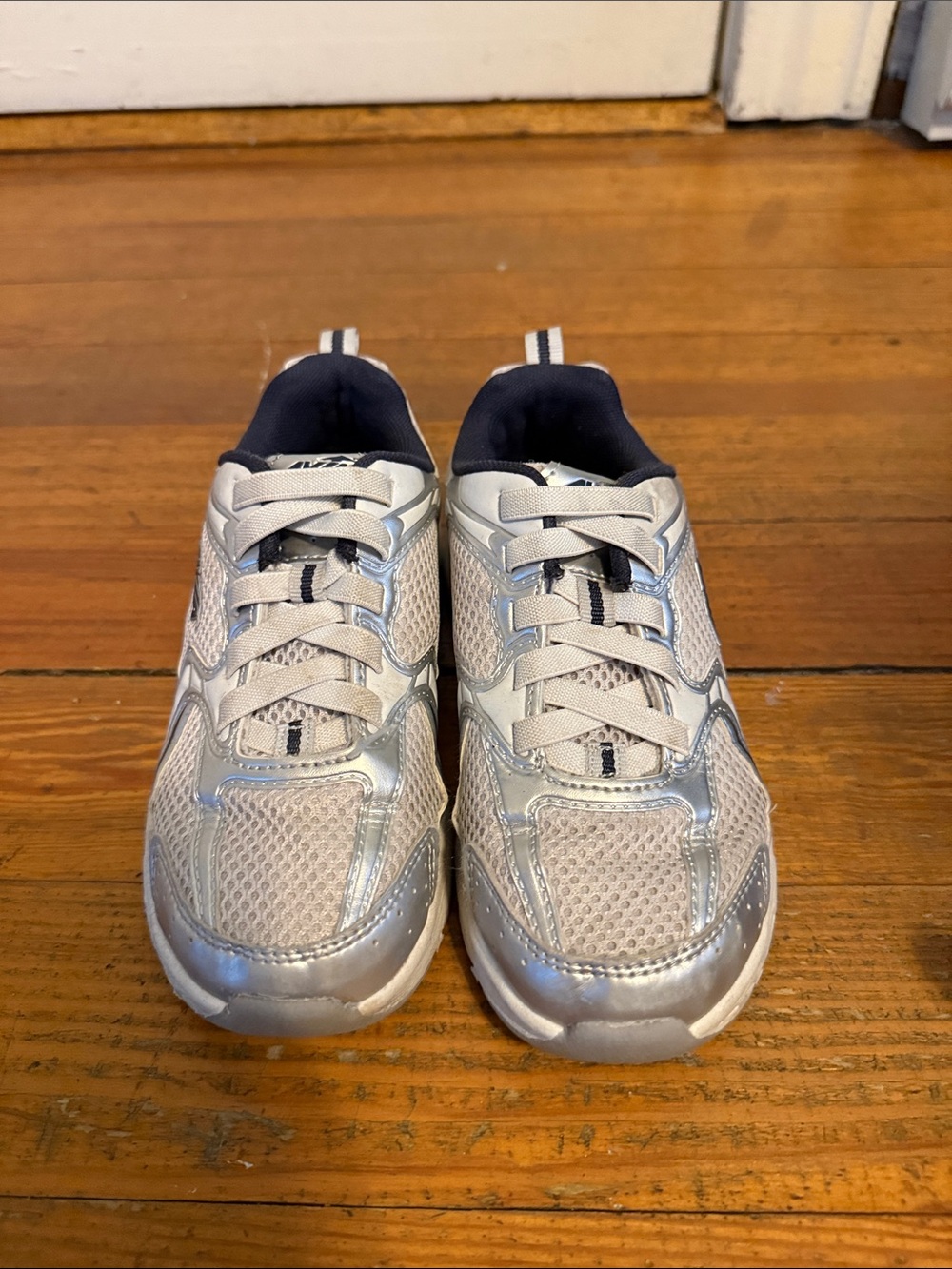 Avia Silver and Navy Kids' Sneakers